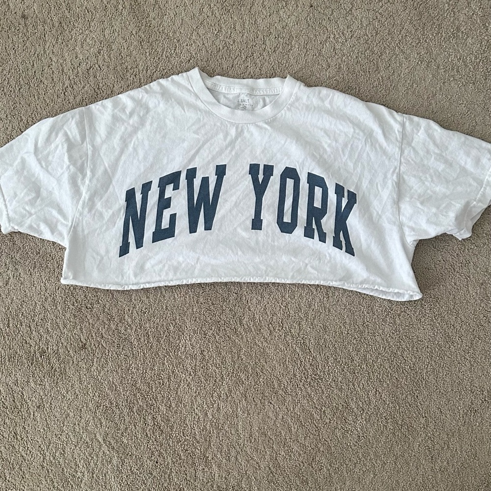 Brandy Melville Cropped Boxy New York T-Shirt